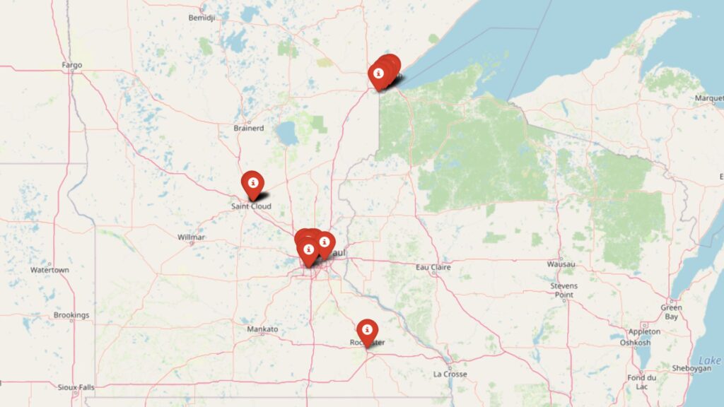 Map showing the most affordable neighborhoods in Minnesota